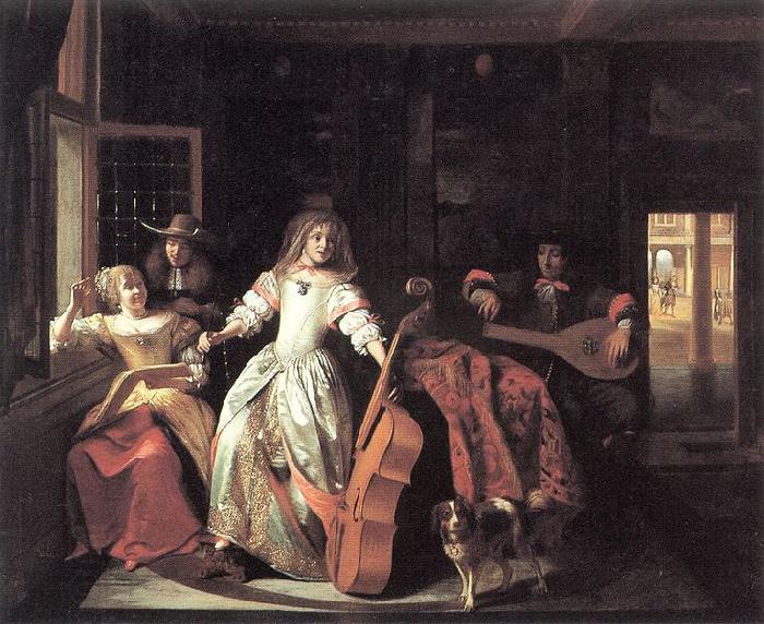 Pieter de Hooch A Musical Conversation oil painting picture